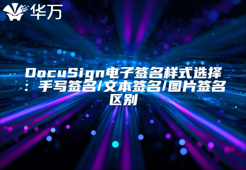 DocuSign电子签名样式选择：手写签名/文本签名/图片签名区别