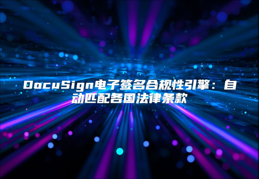 DocuSign电子签名合规性引擎：自动匹配各国法律条款