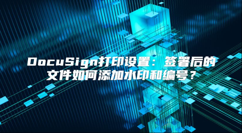 DocuSign打印设置：签署后的文件如何添加水印和编号？