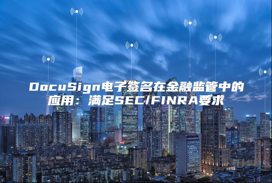 DocuSign电子签名在金融监管中的应用：满足SEC/FINRA要求