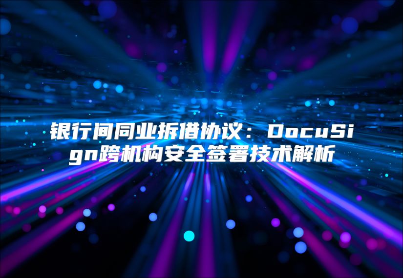银行间同业拆借协议：DocuSign跨机构安全签署技术解析