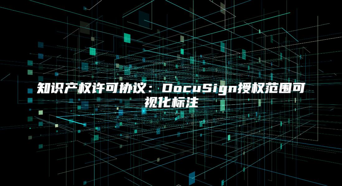 知识产权许可协议：DocuSign授权范围可视化标注
