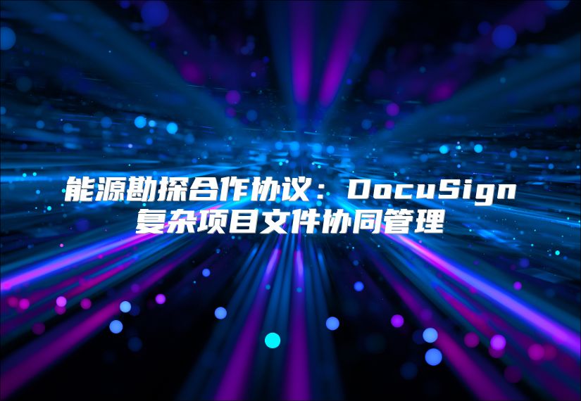 能源勘探合作协议：DocuSign复杂项目文件协同管理