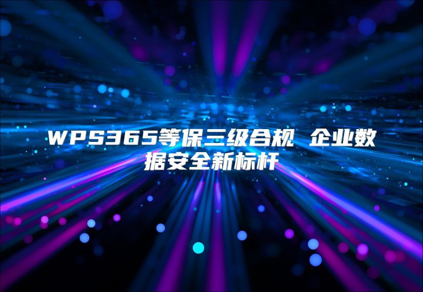 WPS365等保三级合规 企业数据安全新标杆