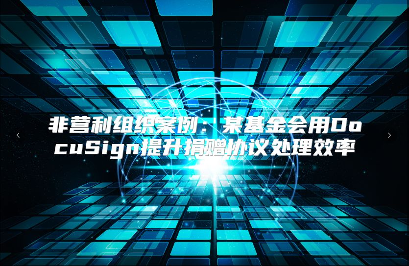 非营利组织案例：某基金会用DocuSign提升捐赠协议处理效率