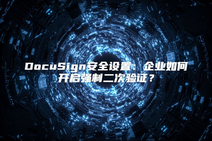 DocuSign安全设置：企业如何开启强制二次验证？