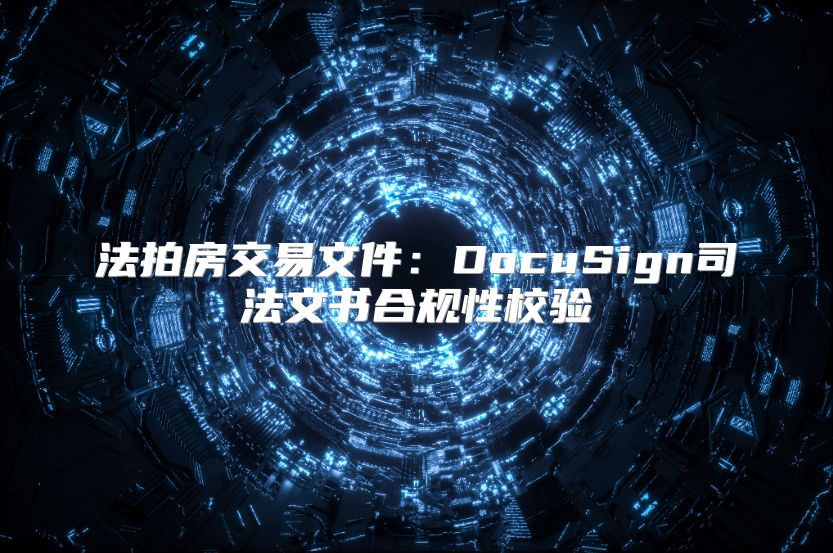 法拍房交易文件：DocuSign司法文书合规性校验