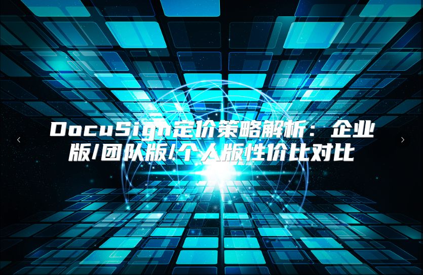 DocuSign定价策略解析：企业版/团队版/个人版性价比对比