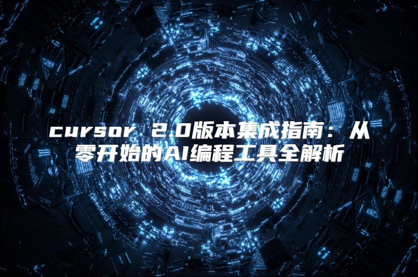 cursor 2.0版本集成指南：从零开始的AI编程工具全解析
