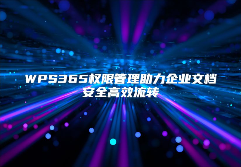 WPS365权限管理助力企业文档安全高效流转