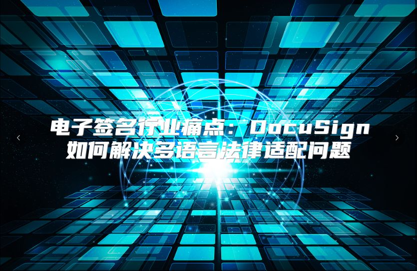 电子签名行业痛点：DocuSign如何解决多语言法律适配问题